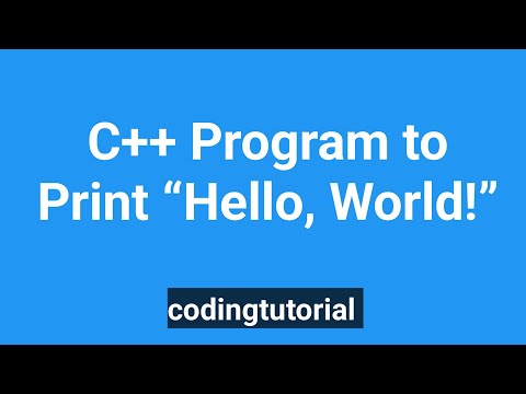 C++ Program to Print “Hello, World!” #codingtutorial