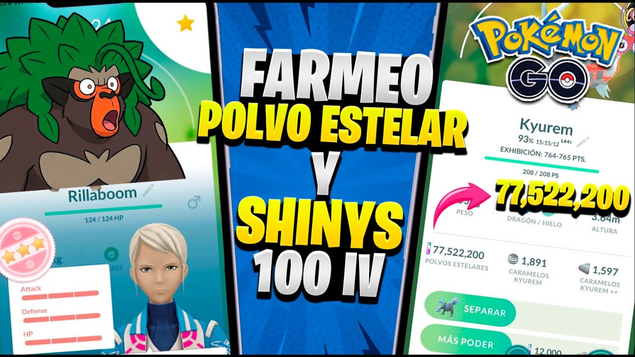 🚨CONSIGUE + DE 10 Millones de POLVO ESTELAR 🔥 RILLABOOM 100 IV en PokemonGo SIN APPS DE PAGA ni ROOT