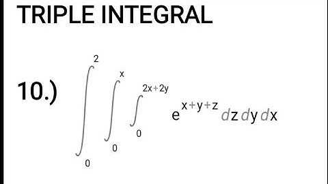 Triple Integral part 10/10