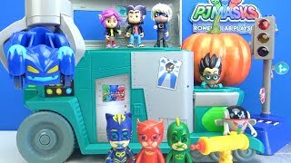 Romeo Laboratuvarında Pijamaskeliler Araçlarını Tuzağa Düşürüyor Pjmasks Oyuncak Romeos Lab Playset
