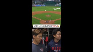 Masataka Yoshida Reacts to His First Triple with The Red Sox 😁