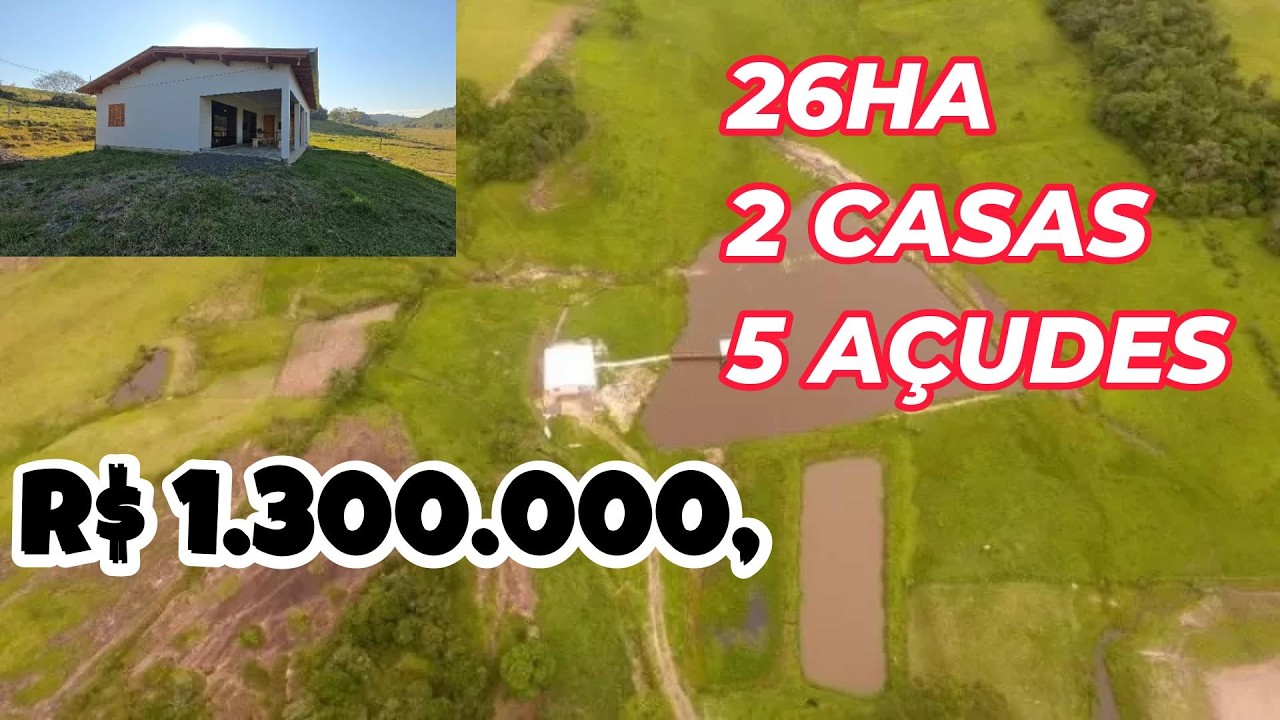 [85527] SÍTIO COM 26 HA, CASA NOVA MOBILIADA, 5 AÇUDES, CASA DO CASEIRO, FIBRA ÓTICA   R$ 1,30 MI