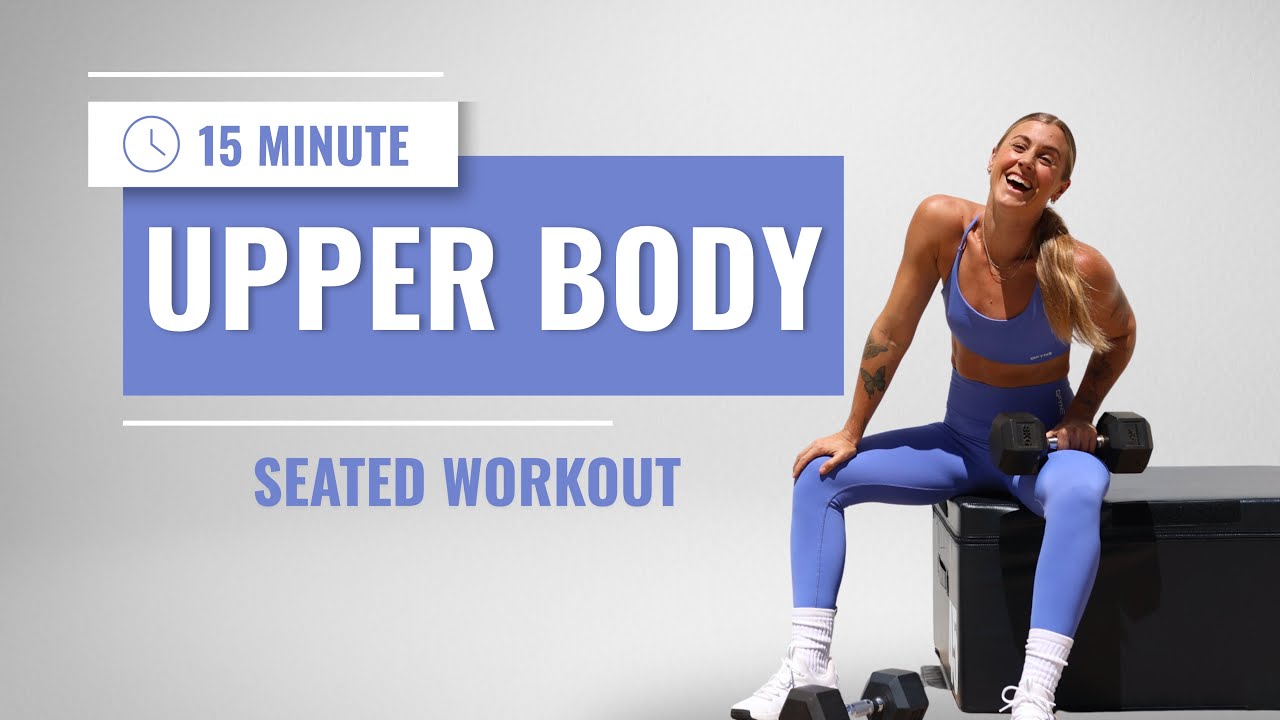 15-минутная тренировка для верхней части тела сидя (с гантелями). Эшли Фриман