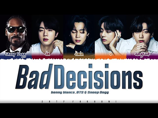 benny blanco, BTS u0026 Snoop Dogg - Bad Decisions (1 HOUR LOOP) Lyrics class=