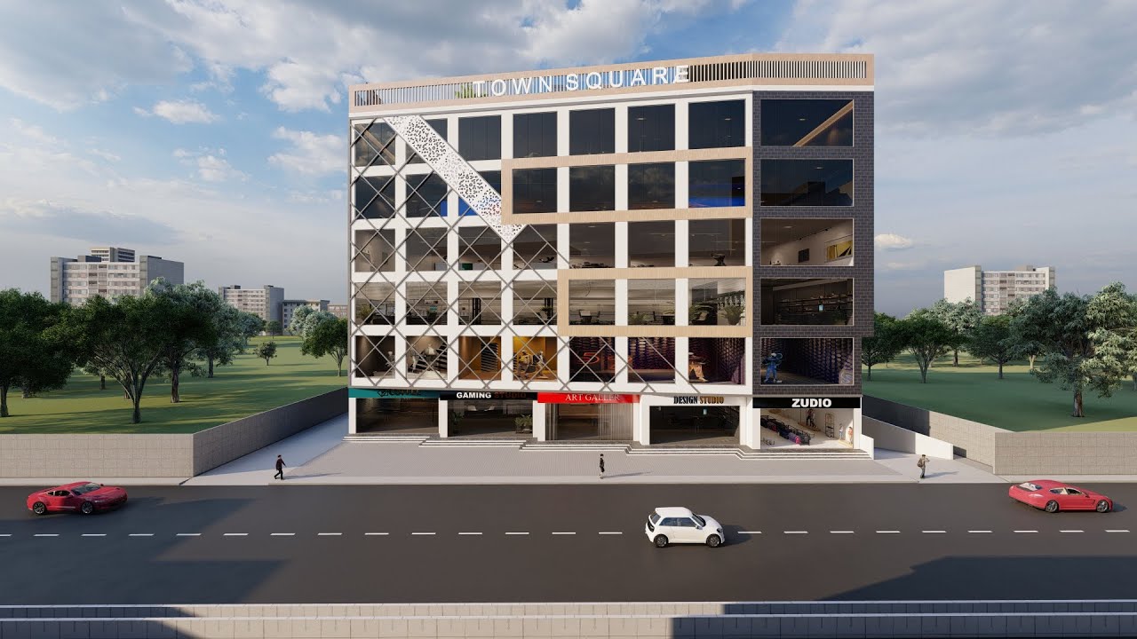 3D Rendering Of A Commercial Building (