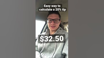 Easy way to calculate a 20 percent tip ￼