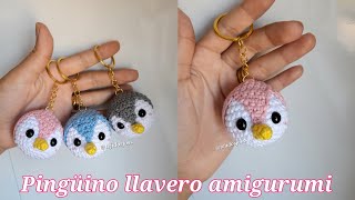 Pingüino llavero amigurumi tejido a crochet