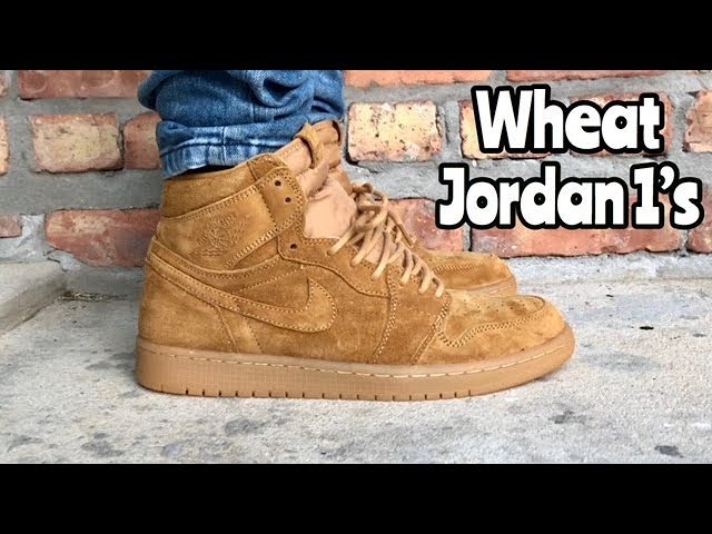 jordan 1 wheat on feet