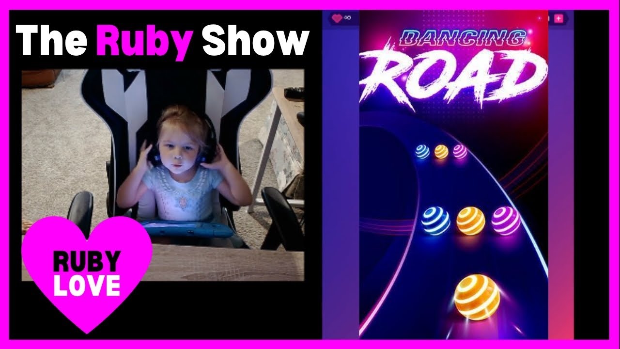 Dancing Road on iPad IOS | 4 Year Old Beats Multiple Levels | Video Games | The Ruby Show