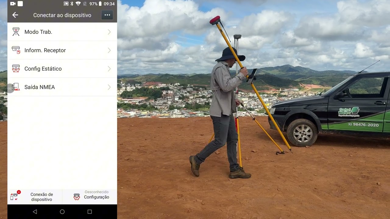 Como configurar o receptor GNSS Efix F7+ para trabalhar no modo RTK