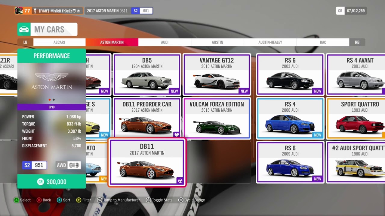 Difference between normal and preorder cars db11 forza horizon 4