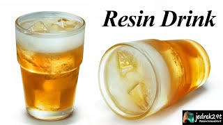 Resin Drink for Summer. How to create Air Bubbles in Epoxy Resin. Ice Cubes