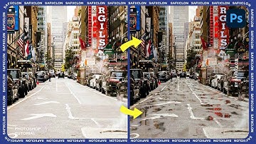 [ Photoshop Tutorial ] Create Reflective Puddles in Photoshop