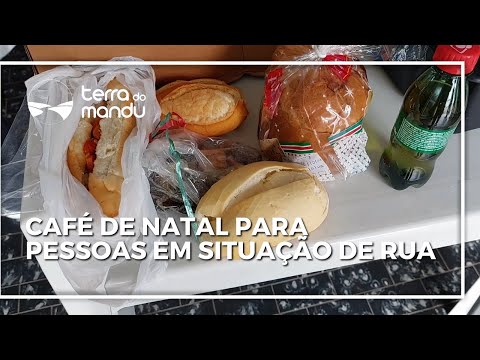 Pessoas em situação de rua ganham café especial de Natal em Pouso Alegre