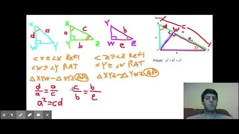 Proving the Pythagorean Theorem Using Similar Triangles