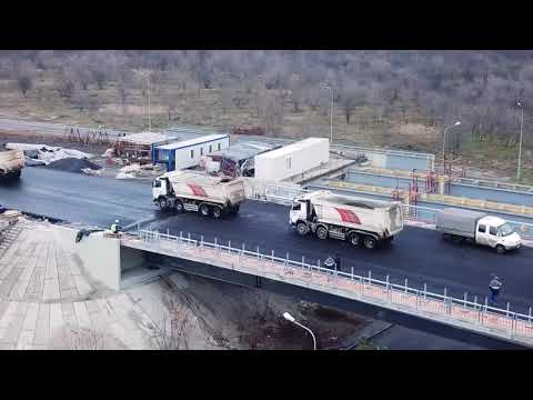 Перші випробування споруди № 5 Автотранспортної магістралі через річку Дніпро у Запоріжжі