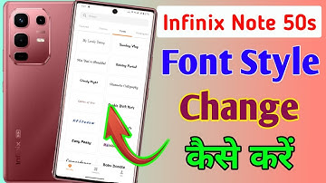Infinix note 50s me font style kaise change kare /how to change font style in infinix note 50s me