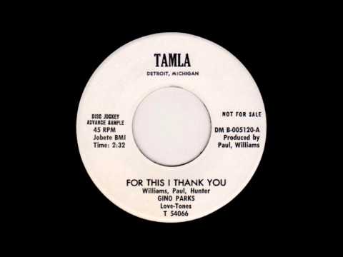 For This I Thank You - Gino Parks '62 Tamla 54066