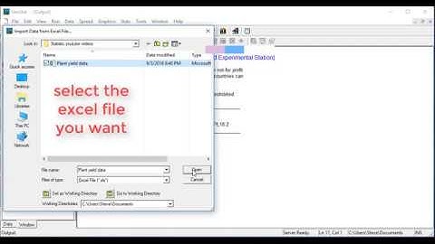How to import excel data sheet in GenStat