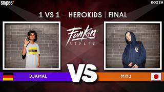 Video thumbnail of "SNIPES FUNKIN STYLEZ 2019 - HERO KIDS FINAL - D.JAMAL vs. MIYU"