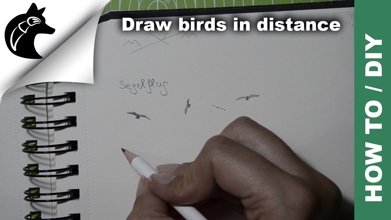 How To Draw Birds In Distance - YouTube