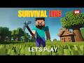 Survival With My Friend LIVE 🔥 Minecraft Hindi Gameplay #shortslive #minecraft #mroag