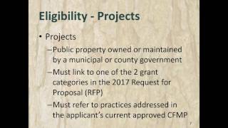 Community Stewardship Incentive Program (CSIP) Grant RFP Webinar - April 20, 2017