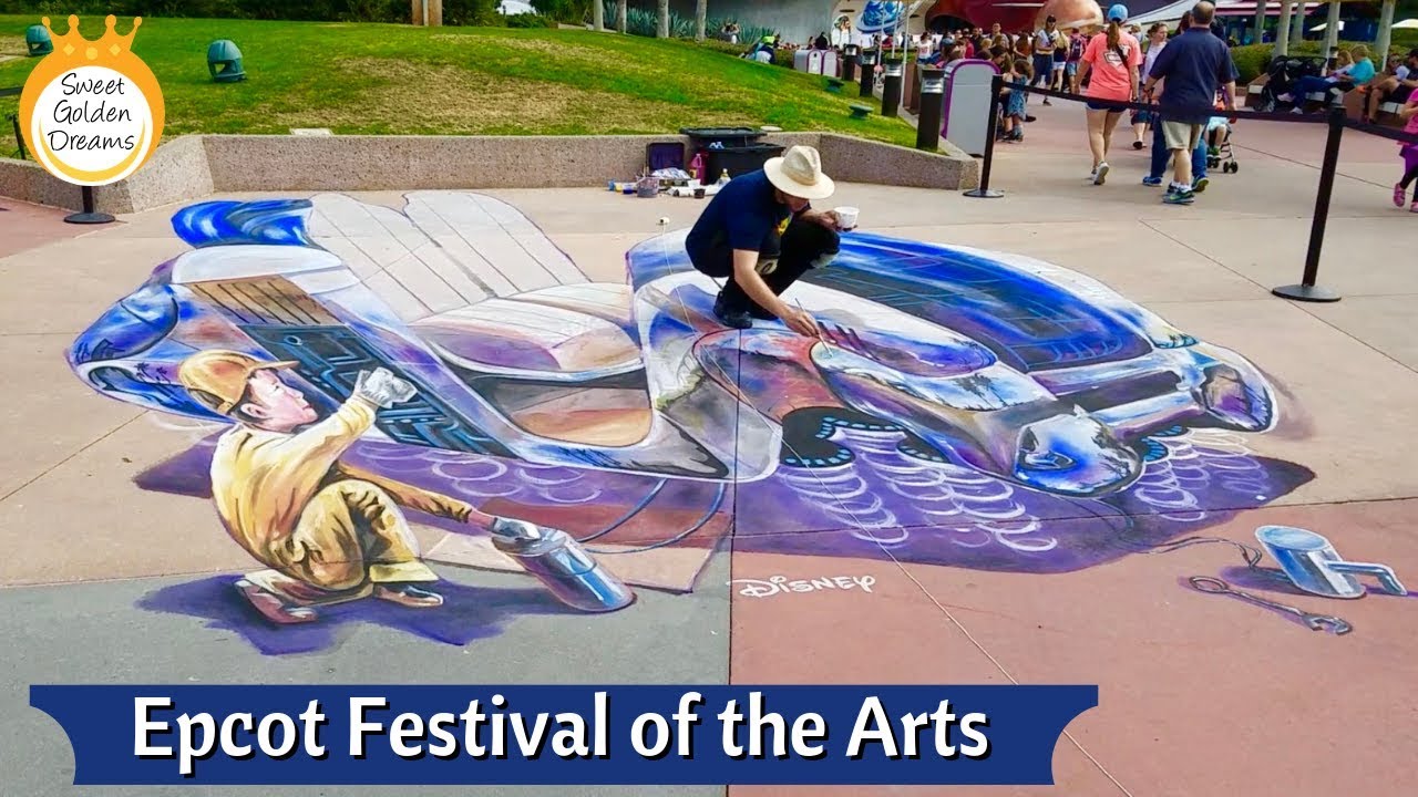 Festival of the Arts Epcot Interactive Chalk Art Painting YouTube