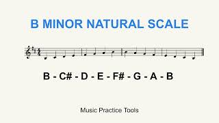 B natural minor scale (60 BPM) | Up & Down A Natural Minor Scale 60 Bpm Up Down