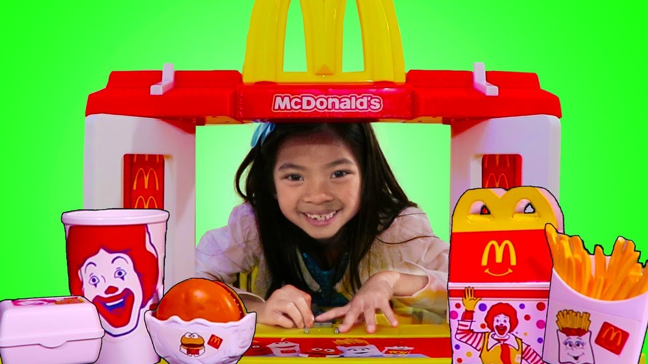 Emma Pretend Play w/ MCDONALDS Toy 