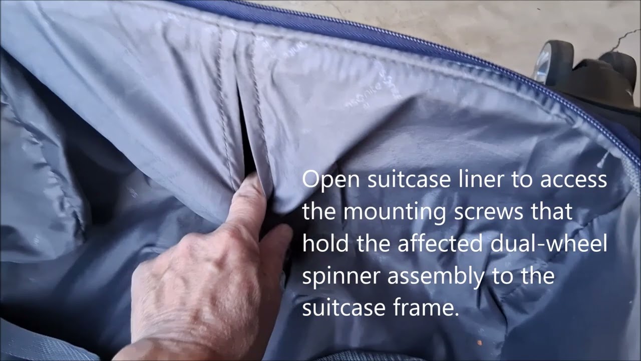 DIY Samsonite Ontario Pro luggage spinner wheel repair replacement 52mm x 12mm