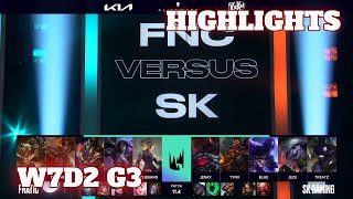 Fnatic vs SK Gaming - Highlights | Week 7 Day 2 S11 LEC Spring 2021 | FNC vs SK