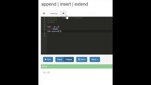 append | insert | extend