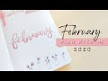 PLAN WITH ME | February 2020 | Bullet Journal Setup - Pink Flowers in Vases