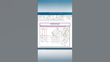 Projection of Solids: Square Prism #engineeringdrawing #caed #vtu #shortvideo