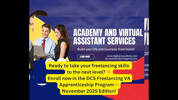 Join DCS Freelancing VA Program and gain the skills you need to succeed in the freelancing world.