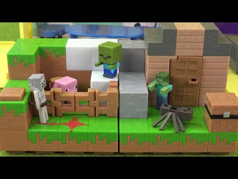 마인크래프트 아기 좀비와 스켈레톤 스파이더 길들이기  ❤  뽀로로 장난감 애니 ❤ Pororo Toy Video | 토이컴 <strong>Toycom</strong>
