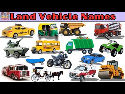 60 Land Vehicle Names in English | Learn Land Transport Names for Kids | Vehicle Names | Vehicles 🚗