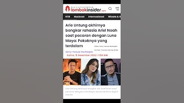 Arie Untung akhirnya bongkar rahasia Ariel Noah saat pacaran dengan Luna Maya#short