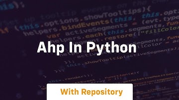 ahp in python