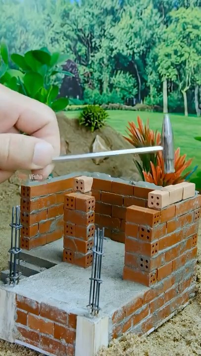 How to Build a Stunning White Mini Brick House Step by Step #vfuho # ...
