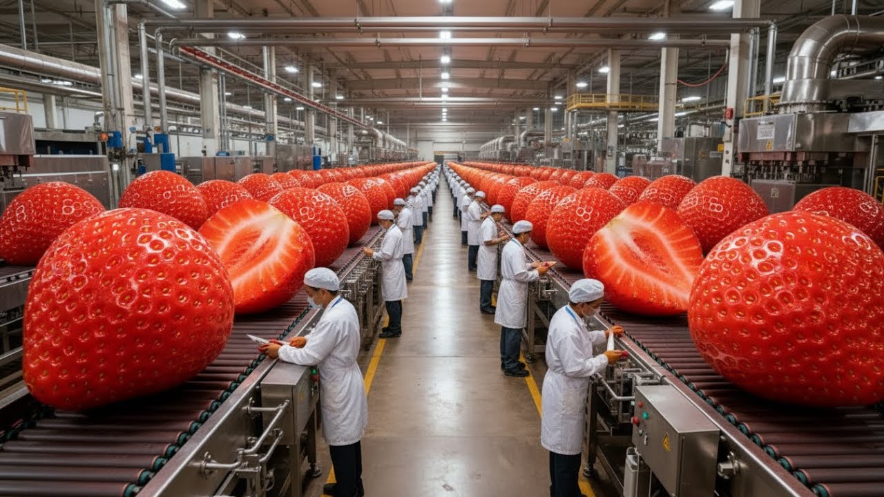 Inside the Berry Facility: How Frozen Strawberries Are Made (Full ...
