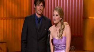 KIMBERLY MATULA AND ZACK CONROY PRESENT EMMY FOR OUTSTANDING GAME SHOW HOST!