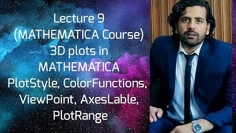 3D plots in Mathematica, PlotStyle, ColorFunctions, ViewPoint, AxesLable, PlotRange.