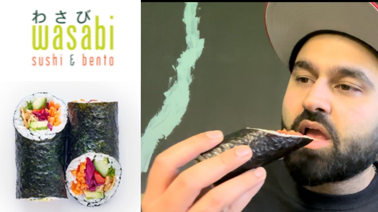 wasabi yasai hand roll vegetarian eating for the first time vegan YouTube