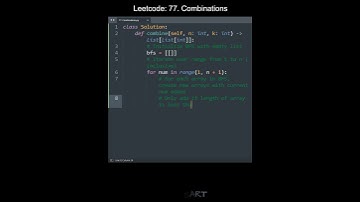 Leetcode 77. Combinations in Python | Python Leetcode | Python Coding Tutorial | Python Coding ASMR