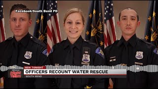 Police officers save driver from sinking car at South Bend park