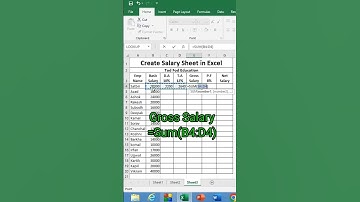 Create Salary Sheet in Excel   Tips & Tricks from @todfodeducation