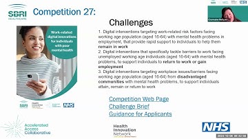 SBRI Healthcare Competition 27 Briefing Webinar, 8 Oct 2024