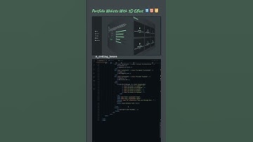 portfolio website with 3d effect #html #css #js #portfolio #explore #viral #short